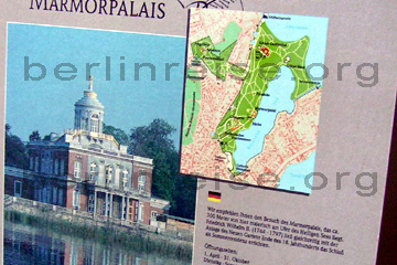 Potsdam Neuer Garten. Ansicht von der Karte und dem Marmorpalais.